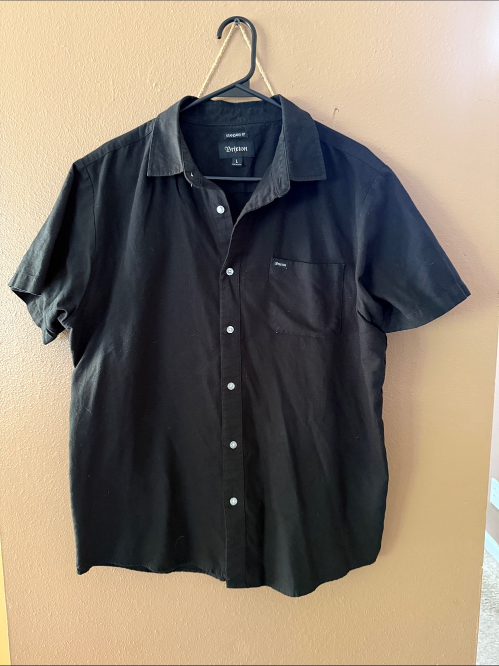 Brixton Men’s Short Sleeve Black Button Down